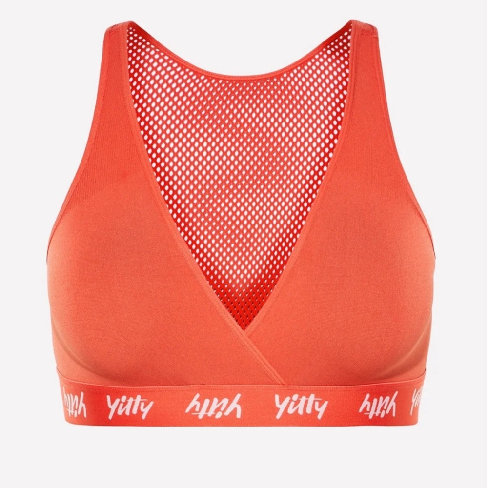 Fabletics orange yitty sports bra
